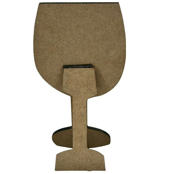Sip Happens It's Okay to Wine Free Standing Sign Wine Glass Shape Decor 6.5" - Picture 4 of 4